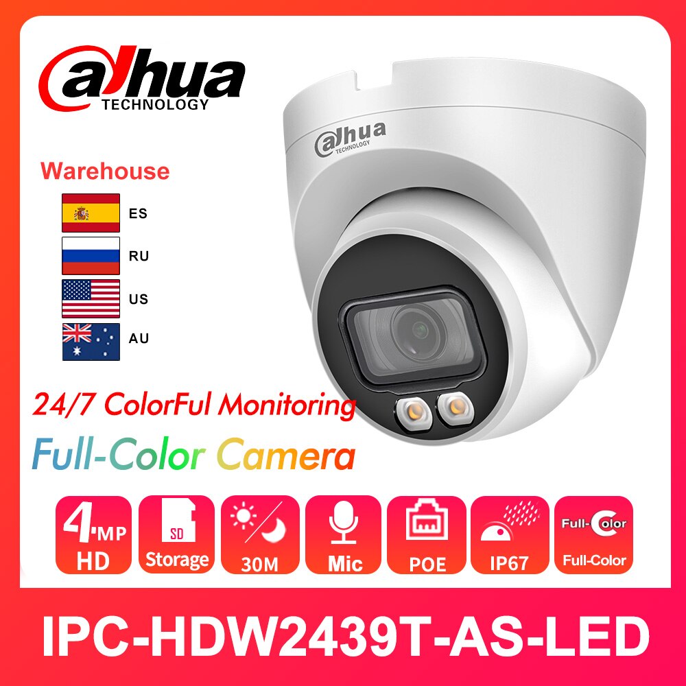 Dahua IP ī޶ 4MP Ful-Color IPC-HDW2439T-AS-LE..